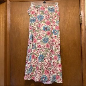 Floral Strapless Spring A-Line Dress